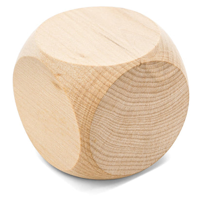 ZEAYEA 20 Pcs Blank Wooden Dice, 2 inch Unfinished Square Blocks, Blank 6 Sided Wood Cubes with Rounded Corners for Building Blocks, DIY Craft Projects, Party Supplies