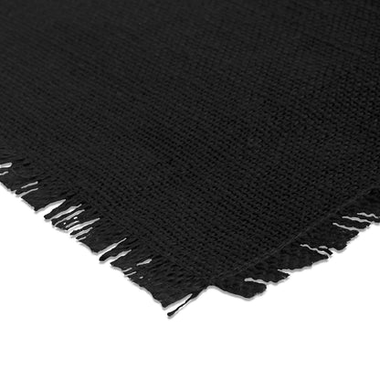 DII Jute Burlap Collection Kitchen Tabletop, Table Runner, 15x74, Solid Black