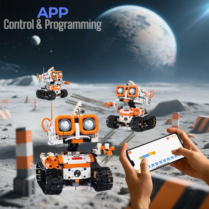PIVONAX STEM Robotics Kit for Kids Ages 6+, 5-in-1 Remote/APP Control Coding Robot, Educational Engineering Building Toys with Programming, Science Projects Great Gift for Boys & Teens