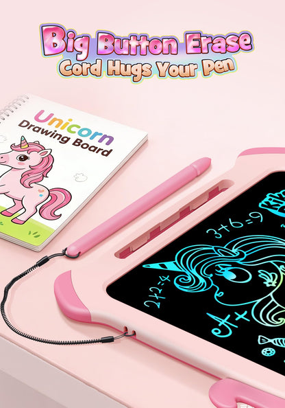 8.5 inch LCD Writing Tablet for Kids, Unicorn Toys Gifts for Girls Aged 3-5, Toddler Girl Kids Educational Travel Toy, Birthday Gift for 3 4 5 6 7 8 9 Year Old Girl (Pink)
