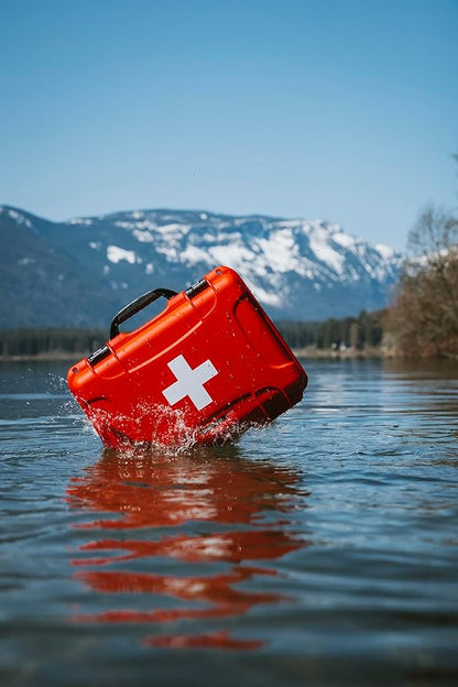 NANUK 935 Wheeled Waterproof First Aid Box Empty – Durable, Medical First Aid Organizer Case, IP67-Rated, Dustproof, Impact-Resistant, and Floats (22” x 14” x 9”) – Red