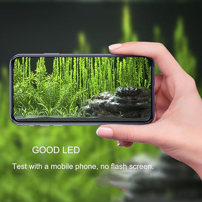Carefree Fish Aquarium 24/7 Mode Timer Full Spectrum CRI 82 Clip LED Light IR Remote Control for 5~25Gal Fish Tank 12V1A 10 Brightness Levels 16W with ULCertified Power Supply