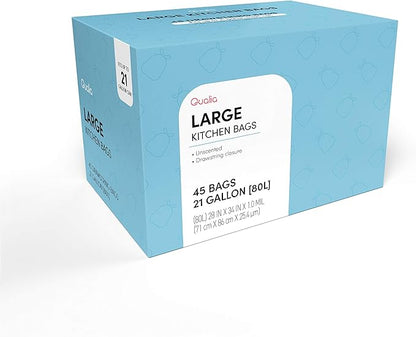 UNSCENTED 21 Gal / 80 Liter | Drawstring Closure Trash Bag | Heavy Duty By