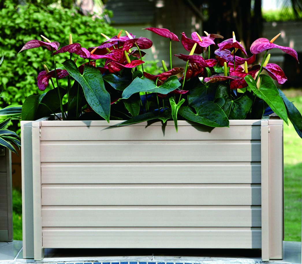 New Age Garden ECOFLEX 30" Outdoor Planter Box, Moisture Resistant Composite Garden Container for Flowers & Herbs, Weather Resistant, Easy Assembly