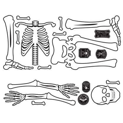 RoomMates RMK4689GM Halloween Skeleton Glow In The Dark Giant Peel and Stick Wall Decals