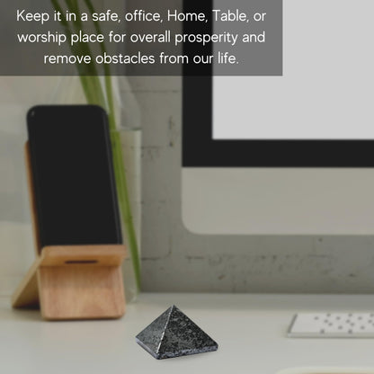 Amazing Gemstone Hematite Pyramid Crystal Healing Stones - 1" Great Pyramid Figurine of Natural Stone Pyramid for Meditation, Reiki, Chakra Balancing and Crystal Pyramids Grid