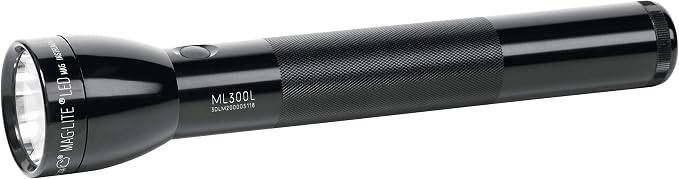 Maglite ML300L-S3016 ML300L LED 3-Cell D Flashlight, Black
