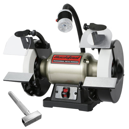 BUCKTOOL 8 Inch 3/4 HP Low-Speed Bench Grinder fit CBN Wheel Professional Wobble-free Wheel Grinder TDS-200C4HL