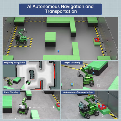 HIWONDER Robot Car with ChatGPT Large AI Model ROS2 ROS1 Education Lidar SLAM Mapping Navigation AI Vision 6DOF Robotic Arm Voice Control Smart Sorting, JetRover Ultimate Kit & Jetson Orin NX 16GB