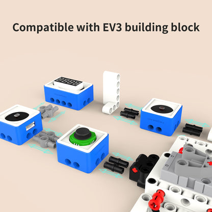 Yahboom Building Block Programming Kit Sensor Module for Kids with Micro bit V2 STEM Coding DIY Robot Kit Micro bit Programmabl Education Learn Toy for 8+