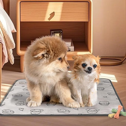 Qeils Reusable Puppy Pads, 2 Pack Washable Pee Pads for Dogs, Waterproof Non Slip Wee Wee pad, Absorbent and Leakproof Training Mats for Potty, Crate, Playpen, Bed, Sofa, 18"x 24"