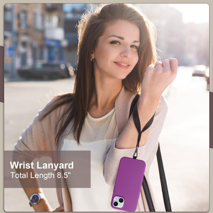 Phone Lanyard Crossbody Wrist Strap, Clip and Go Strap for Phone with Wallet Crossbody, Adjustable Phone Strap Crossbody Compatible with All Phones (Black)