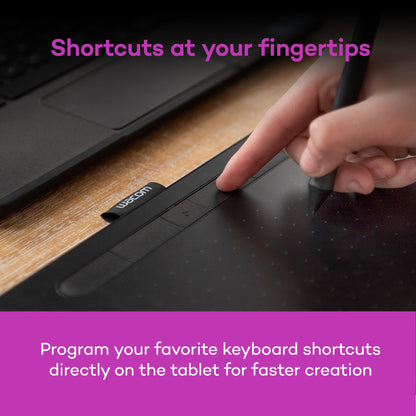 Wacom Intuos Small Graphics Drawing Tablet, Includes Training & Software; 4 Customizable ExpressKeys Compatible with Chromebook Mac Android & Windows, Black