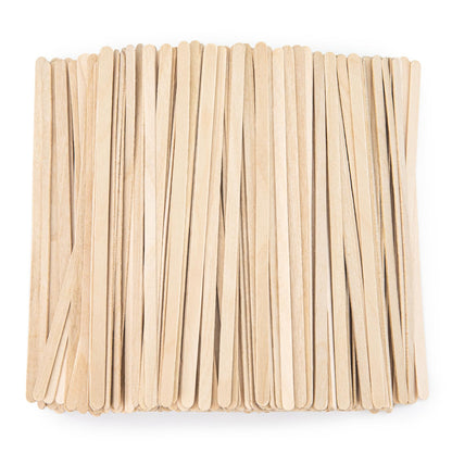 WISYOK 1200 PCS Coffee Stirrers, 5.5 Inch Premium Birch Wooden Sticks, Splinter-Free Smooth Round Ends, Disposable Stir Sticks for Coffee, Cocktails, Office, Home, Coffee Bars