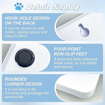 Digital Pet Scale for Small Animal, LED Display Puppy Whelping Scale with Tape Measure, Collar, Scissors for Newborn Pets, Cats, Dogs, Animals, Measures Up to 15kg, 11.4 * 7.1" (White)