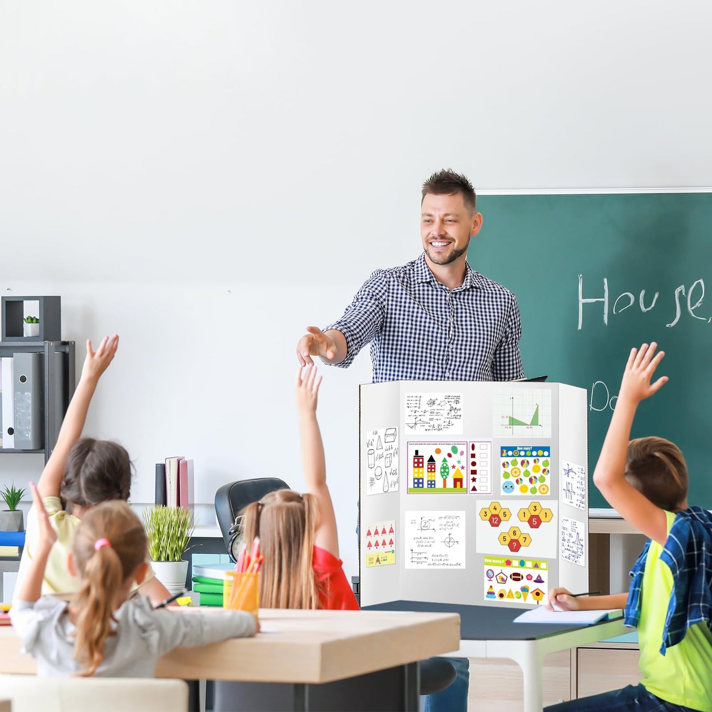 Trifold Poster Board 6 Pack, IKAYAS 24 X 36 Inch Double Sided White Poster Boards, Science Fair Display Boards Presentation Boards for Mounting, Prints, Art, Display, Projects Classroom Supplies