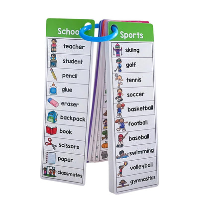 Double Sided Vocabulary Flashcards Educational Learning Cards High Frequency Sight Words Learn to Read Double Sided Vocabulary