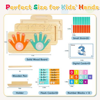twivah Learning Toys 3-5, Educational Toys with Number Flash Card for 3+ Year Old, Montessori Number Math Manipulatives, Preschool Kindergarten School Supplies, Birthday Gifts for 3 4 5 6 yr Old Kids
