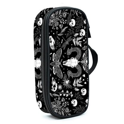 Droerfes Goth Magic Skull Pencil Case Pencil Pouch Large Capacity Pen Bag School Office Organizer Stationery Storage Box For Girls Boys Teen Kids