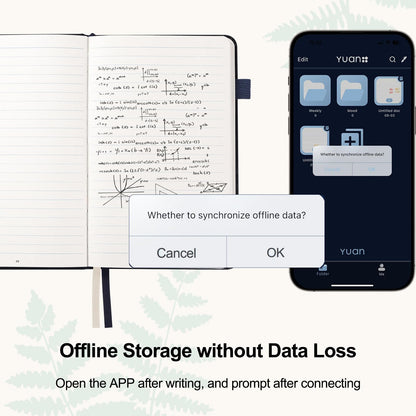 Yuan Smart Digital Notebook with Pen, Smart Pen for Note Taking Real-Time Sync-to-Digital, Smart Writing for Meeting Class Creation, Digitizing, Store, and Share Handwritten Notes via App(iOS/Android)