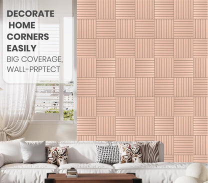 Large Cork Board Alternative 48” X 36” Felt Bulletin Board Tiles, with 30 Pushpins, 60 Adhesive Tabs,12-Pack Slat Wall Paneling, Cork Boards for Office Push Pin Board Felt Board - Pink