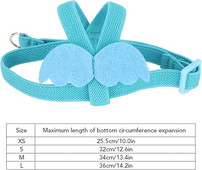 Pet Parrot Bird Harness Leash, Adjustable Parrot Nylon Leash Bird Flight Harness Vest, Bird Flying Clothes with Rope Parrot Flight Suit with Leash for Parakeets Cockatiels Conures Budgies(M)