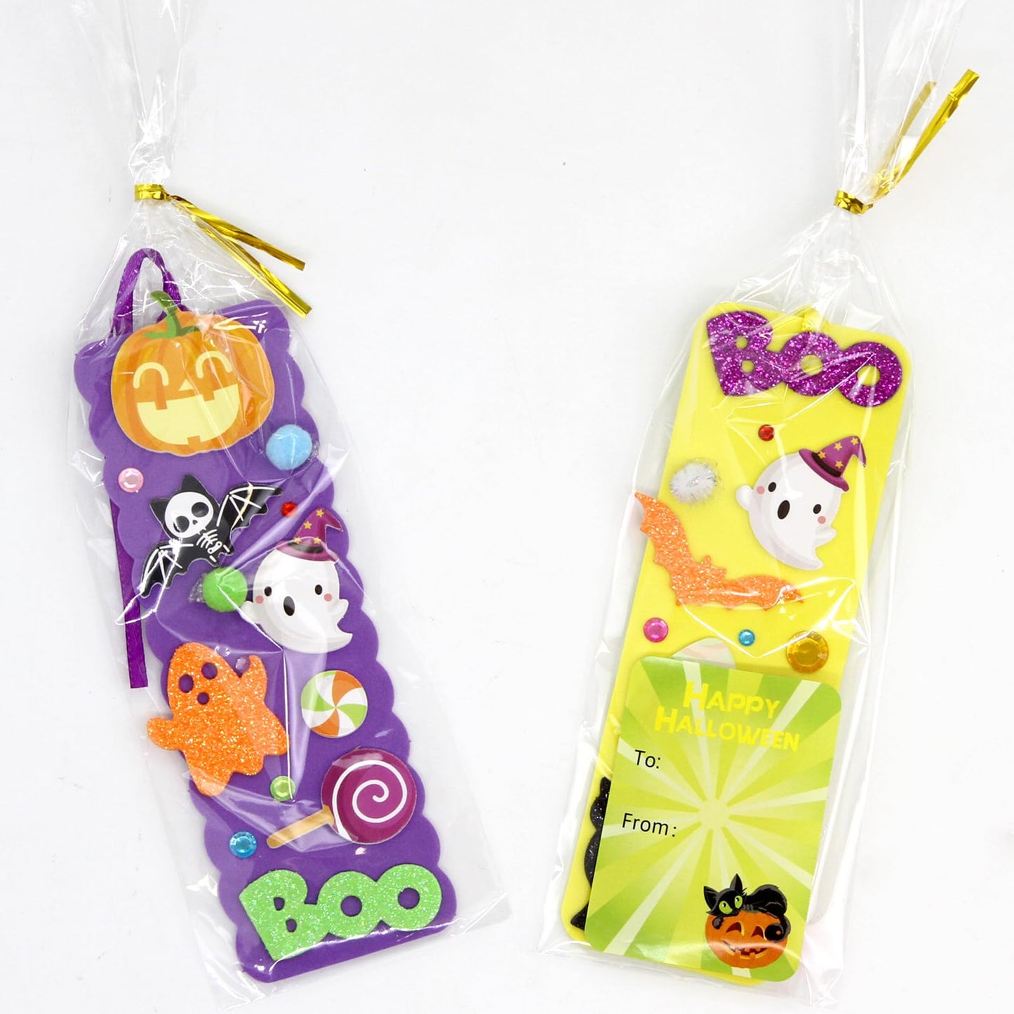 Fancy Land 36 Sets Halloween Crafts for Kids Ages 3-5 Foam DIY Bookmarks Craft Kit Halloween Party Favors for Kids Classroom Activities