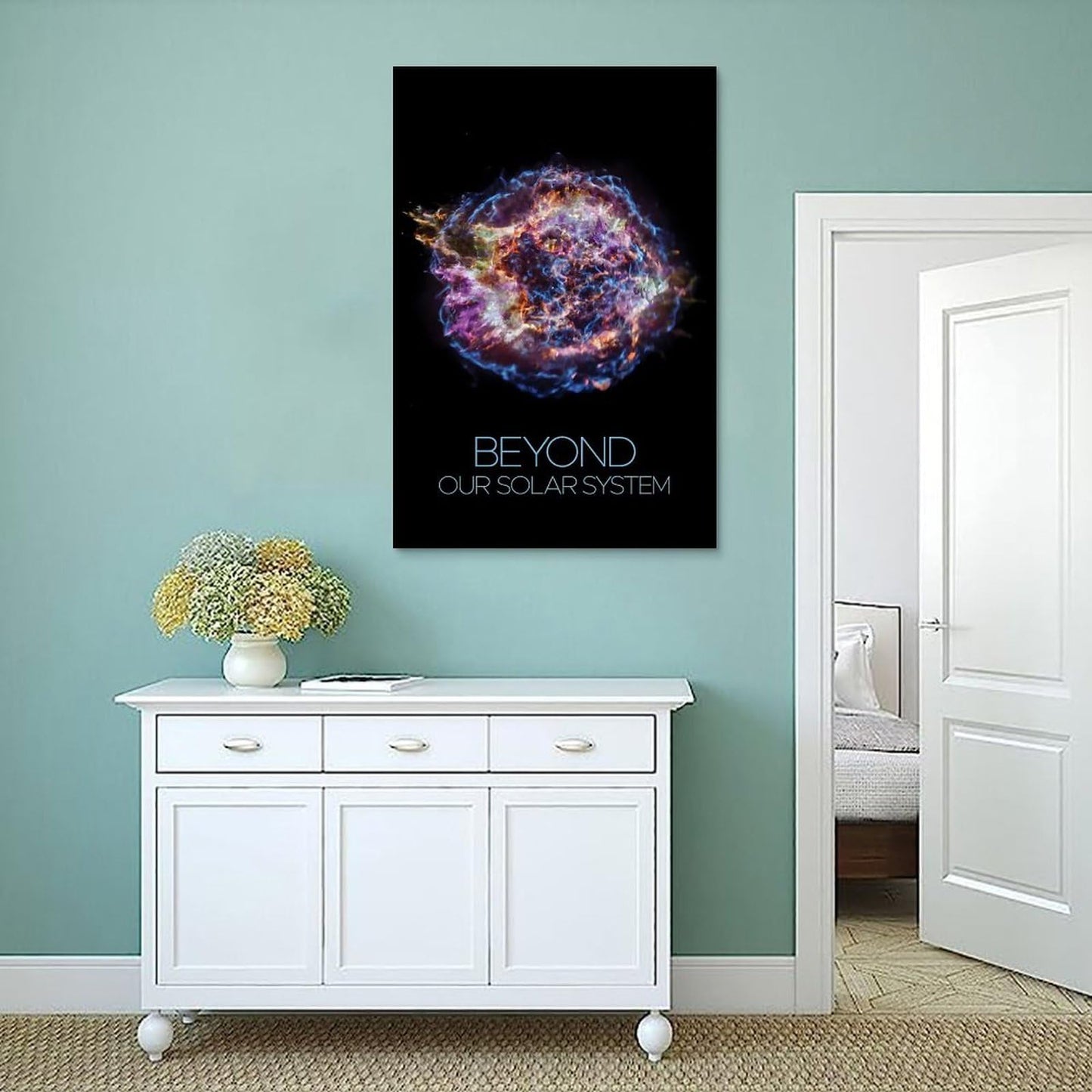 XIAOLOUTINYU Supernova Remnant Canvas Wall Art 16x24 Inch Unframed – Deep Space Nebula Astronomy Poster, Universe Science Decor for Classroom, Bedroom, Home Office, Space Gift