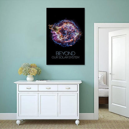 XIAOLOUTINYU Supernova Remnant Canvas Wall Art 16x24 Inch Unframed – Deep Space Nebula Astronomy Poster, Universe Science Decor for Classroom, Bedroom, Home Office, Space Gift