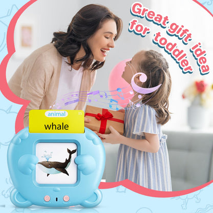 English Talking Flash Cards for Toddlers, 510 Sight Words for Learning Toys, Montessori Toys, Pocket Speech for Therapy Toys, Children's Sensory Preschool Birthday Gift for 1-6 Years Old Boys & Girls
