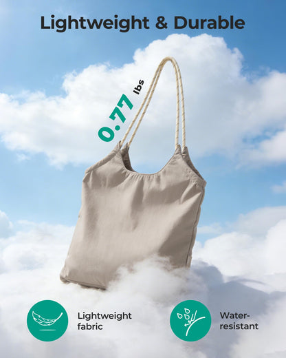 BAGSMART Beach Bags for Women, Beach Tote Bag Beach Bag with Zipper Waterproof Sandproof Swim Pool Bag for Beach, Travel, Gym (Beige)
