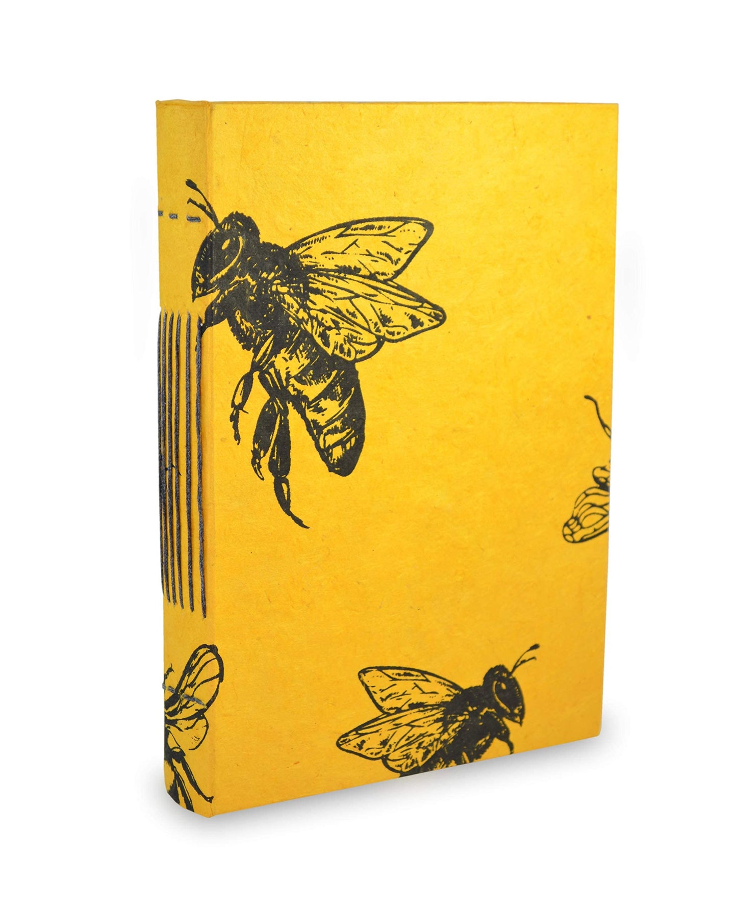 Kathmandu Valley Co. Nepali Keeper Journal with Handmade Lokta Paper. Made in Nepal. (6x9 Inches, Busy Bee)