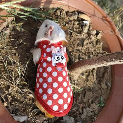 Christmas Small Animals Harness Santa Hamster Clothes Guinea Pig Harness and Leash Set Small Pet Clothes for Rats Kitty Mini Dog Hedgehog Squirrel and Small Breeds,M