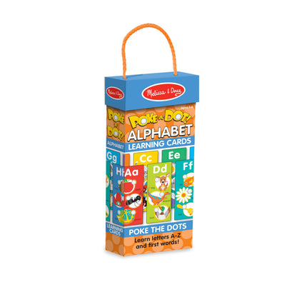 Melissa & Doug Poke-a-Dot! Alphabet Jumbo Learning Cards, 13 Double Sided Interactive ABC Flash Cards, Educational Activities for Toddlers and Preschoolers, Ages 1+