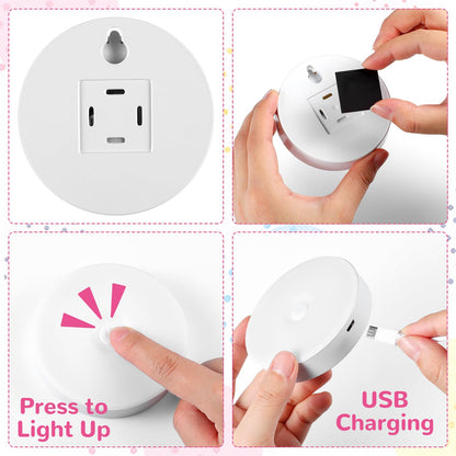 Honoson Voice Level Chart for Classroom with 5 Pack Magnetic Puck Lights Noise Level Chart Teacher Educational Management Supplies for Elementary School Preschool Music Class(Bright,Active)