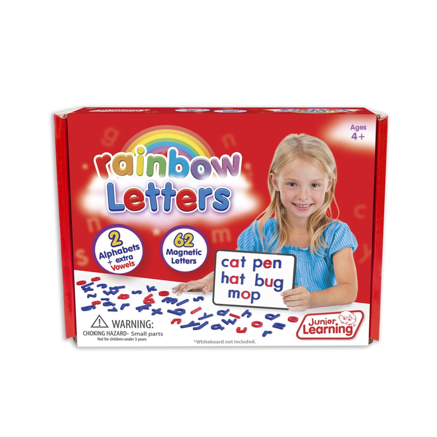 Junior Learning Rainbow Letters, Print, 62 Pieces