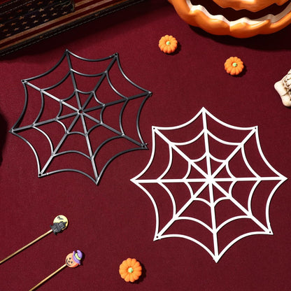 BESTOYARD 12Pcs Halloween Spider Webs Decorations, 8-Inches Fake Cobwebs, Plastic Props for Haunted House, Outdoor Wall, Yard, Porch