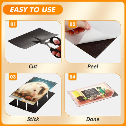 Magnetic Sheets with Adhesive Backing 2 x 3.5 Inch, 300 Packs Business Card Magnets Peel and Stick, Business Cards Customizable, Adhesive Magnetic Sheets, Custom Business Cards Personalized