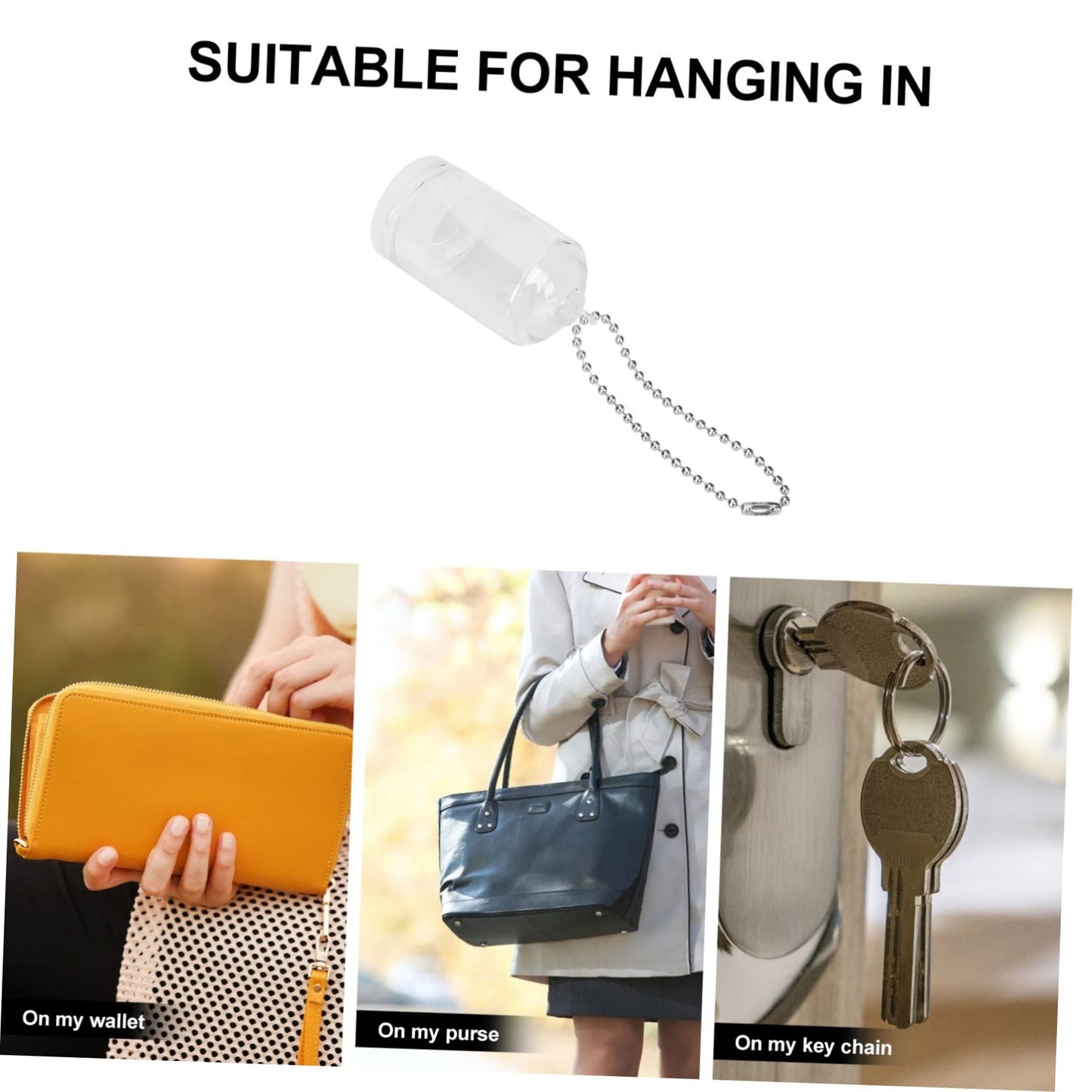 BESPORTBLE 5pcs Mini Glass Cover Keychain Pendant Terrarium Decoration for Handbags Purses and Keychains Empty No Plants Included