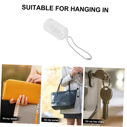 BESPORTBLE 5pcs Mini Glass Cover Keychain Pendant Terrarium Decoration for Handbags Purses and Keychains Empty No Plants Included