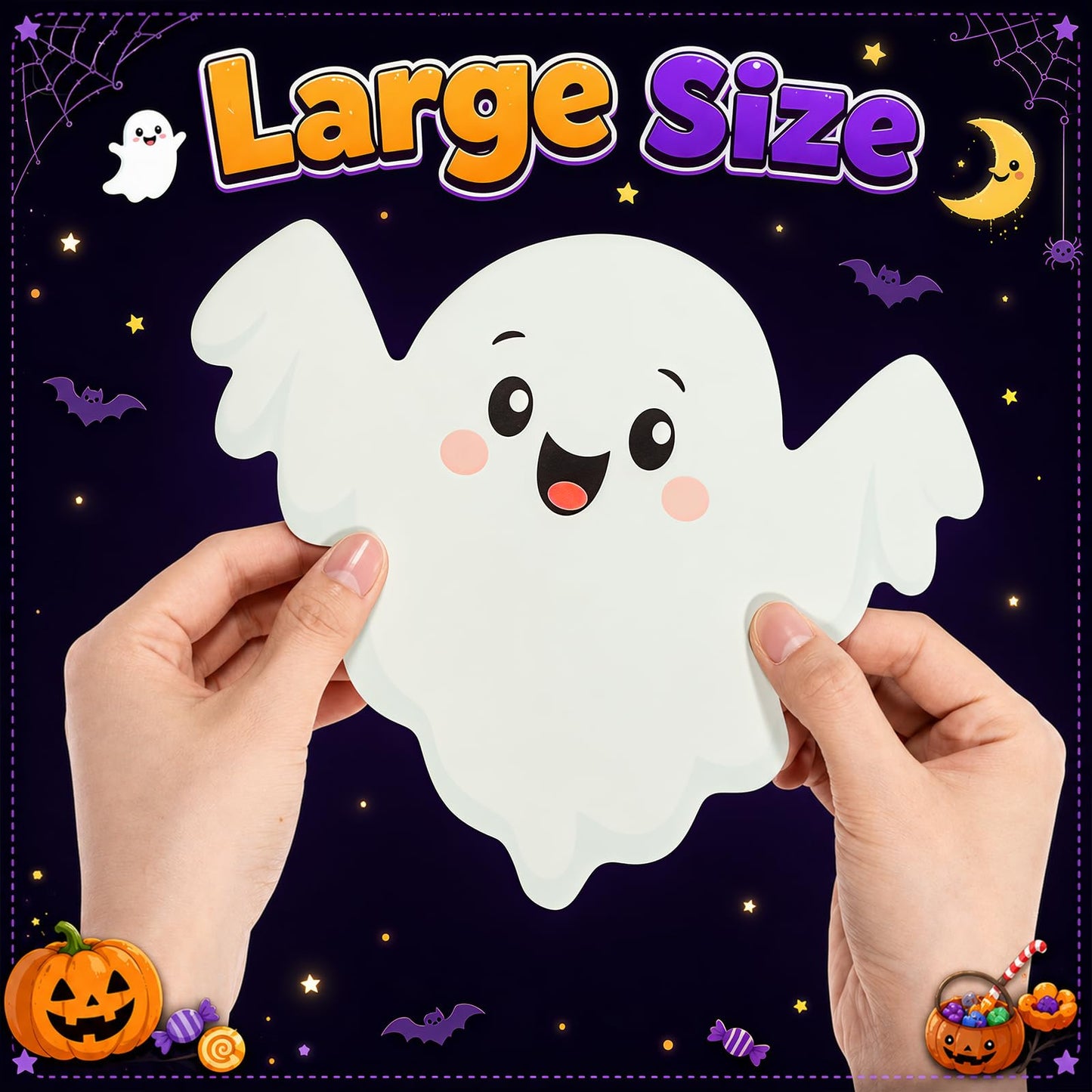 Cinnvoice 15 Pcs Luminous Garage Door Magnets Glow in the Dark Large Garage Door Magnets Halloween Ghost Magnetic Decorations Refrigerator Fridge Cruise Kitchen Decor