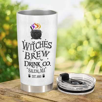 34HD Funny Witch Brew Tumbler 20oz Stainless Steel Insulated - Hocus Nutrition Facts for Halloween Fans - Birthday Present for Men & Movie Fans