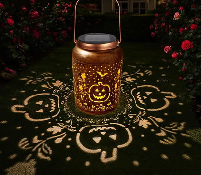 Halloween Decorations Solar Lanterns Outdoor Waterproof Pumpkin Garden Decor Gifts, Halloween Pumpkin Lantern Lights Hanging Solar Lights for Halloween Party, Yard, Patio, Backyard, Porch