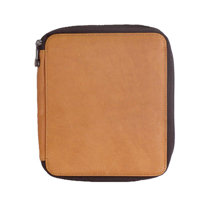 Speedball Art Products Genuine Leather Storage Case for Pencils, Markers, Pens and Art Supplies, Holds Up To 72 Standard Pencils, Antique Brown