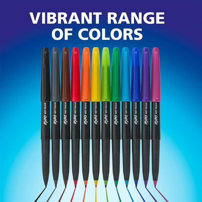 EXPO Vis-à-Vis Wet Erase Marker Set, 8 Colours, Fine Tip, 1 Count (Pack of 1)