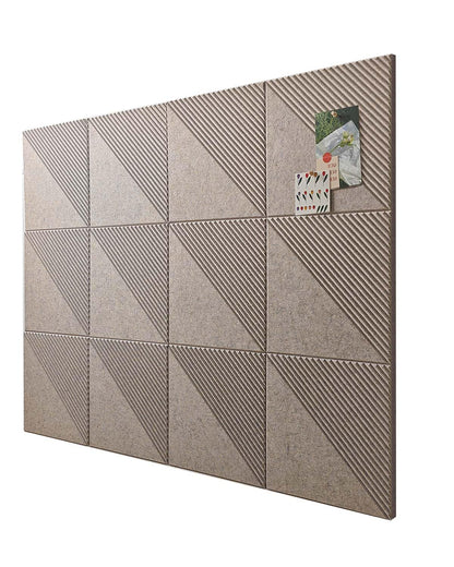 Large Cork Board for Walls 48"x 36", 12 Pack Felt Wall Tiles with Safe Removable Adhesive Tabs, Cork Board for Office,Pinboard Bulletin Board - Deep Camel