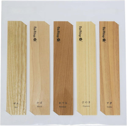 OrcVillage Premium Wooden Bookmarks Set of 5 – Handcrafted from Native Japanese Wood, Slim Page Markers with Unique Natural Aroma for a Calming Reading Experience