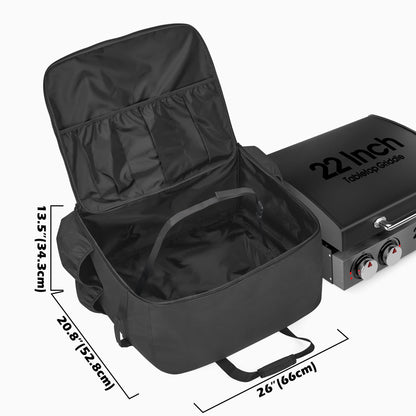 samdew Carry Bag for 22 Inch Tabletop Griddle with Hood, Outdoor Grill Cover Compatible with Blackstone 22 Inch Tabletop Griddle with Hood, Portable Camping Grill Storage Case with Pockets, Bag Only