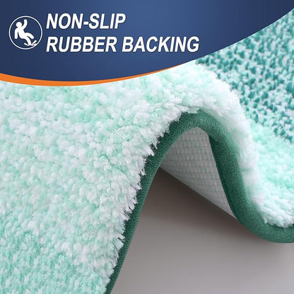 OLANLY Large Bathroom Rugs Mat 45x27, Extra Soft Absorbent Microfiber Bath Rugs, Rubber Backing, Quick Dry, Washable Bath Mat for Bathroom Floor, Tub and Shower, Home Decor Accessories, Blackish Green