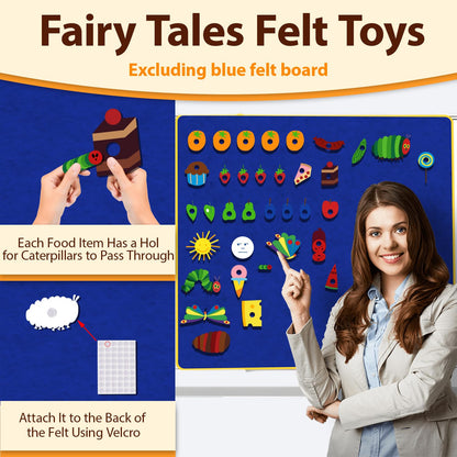 Ai fsem Very Hungry Caterpillar Felt Board Story Sets Preschool Learning Activities Toddler Storytelling Interactive Toys Flannel Board Felt Toys